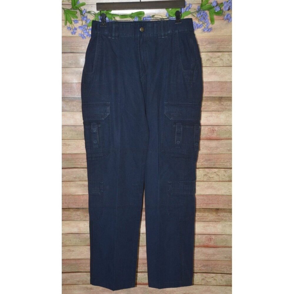 5.11 Tactical Pants Mens 32x36 Tall Navy Blue Cargo Pockets Ripstop Workwear